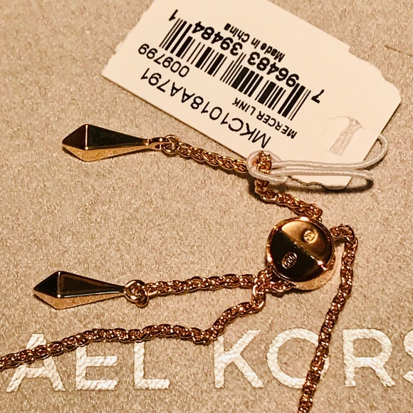 🎁 NWT $275 MICHAEL KORS Mercer Link Necklace - Picture 2 of 8